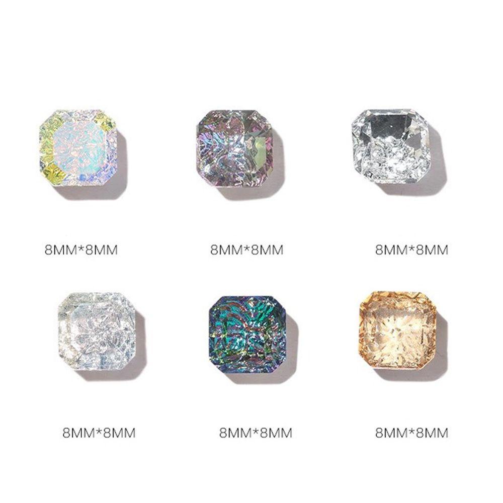 Needway   Nail Art Rhinestones Aurora Mewah Mengkilap Membuat Perhiasan Glliter Kaca Flatback Permata Nail Charms