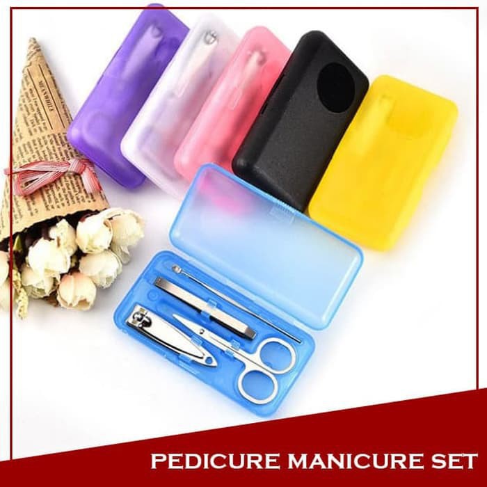 PA Manicure Pedicure Set 4IN1 Pedicure Gunting Kuku Pembersih shude - SS047