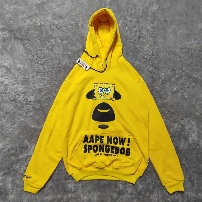 Sweater Hoodie Bape Aape Spongebob Fulltag &amp; lebel