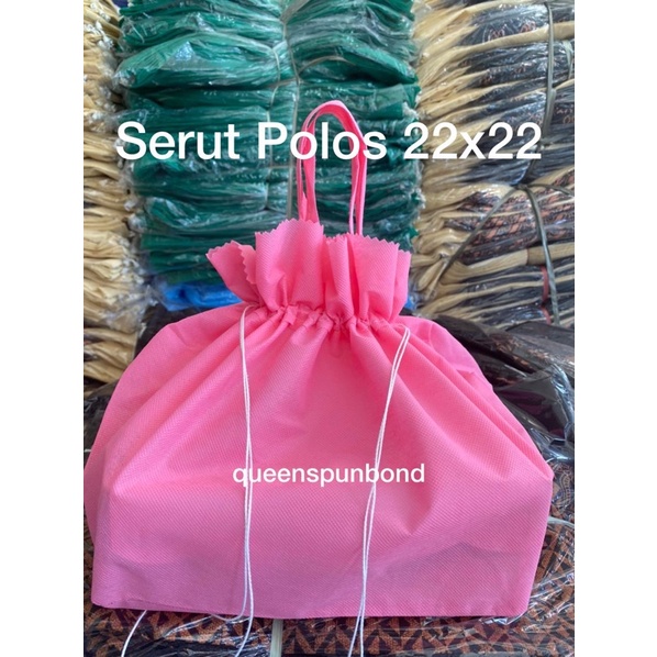 HARGA LUSIN ISI 12 PCS- TAS HAJATAN SERUT FULL POLOS SIZE 22x22-WARNA NO REQ