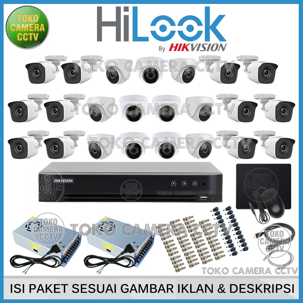 PAKET CCTV HILOOK 2MP 32 CHANNEL 23 KAMERA