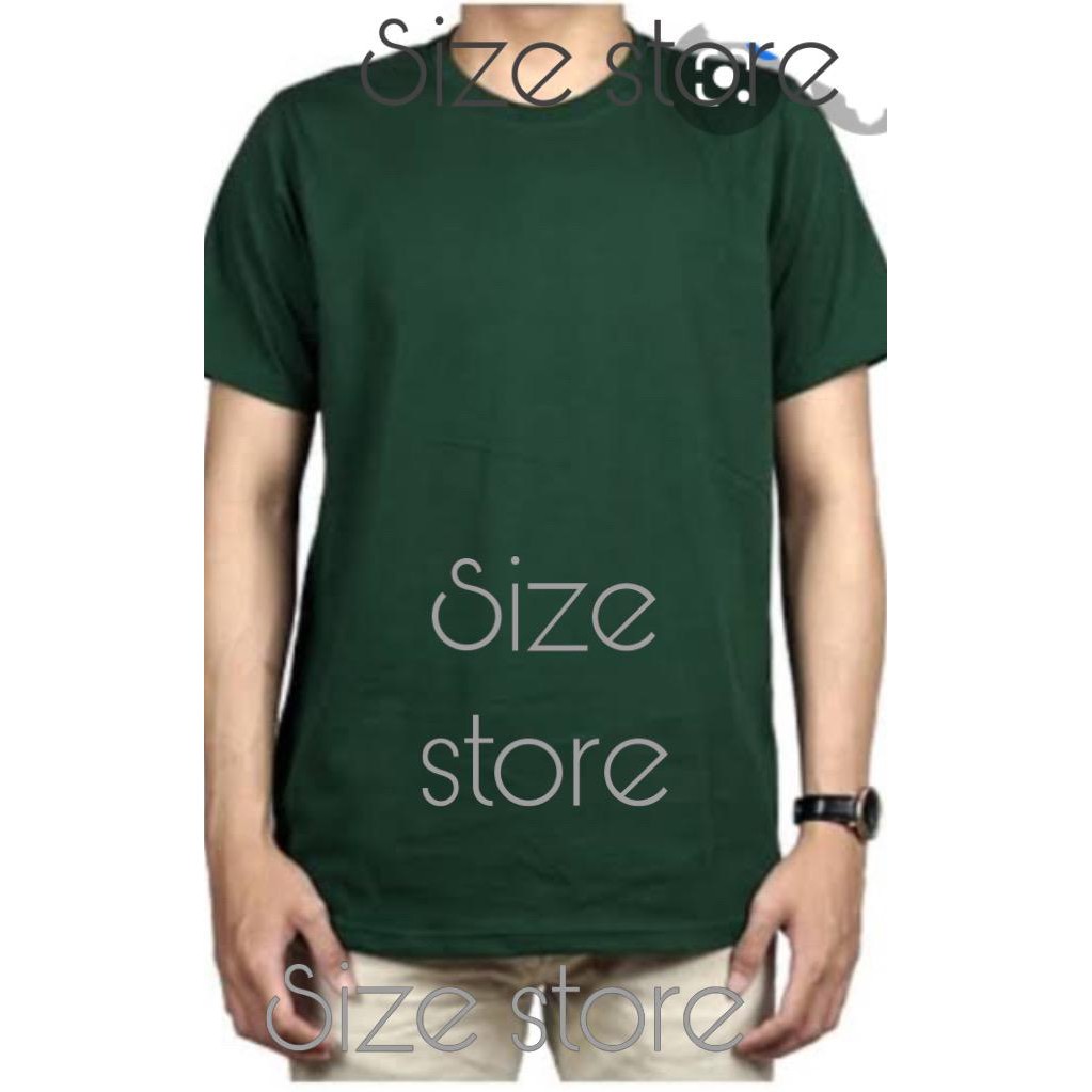 T-shirt polos Cowok atau cewek/Hijau Army /Kaos polos Cowok dan cewek Hijau Armi All Size L