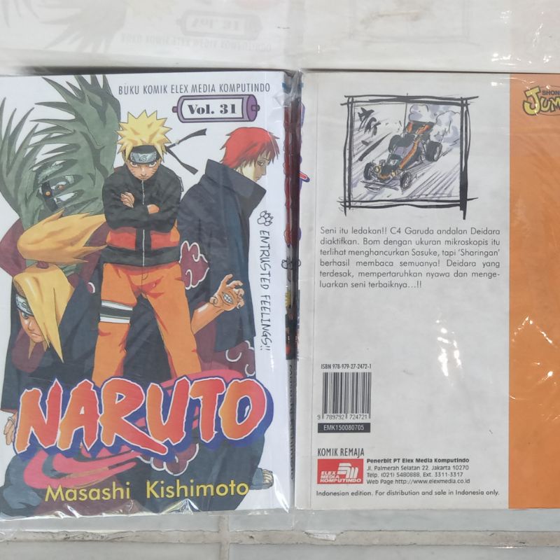 komik naruto 31-40 set kolpri