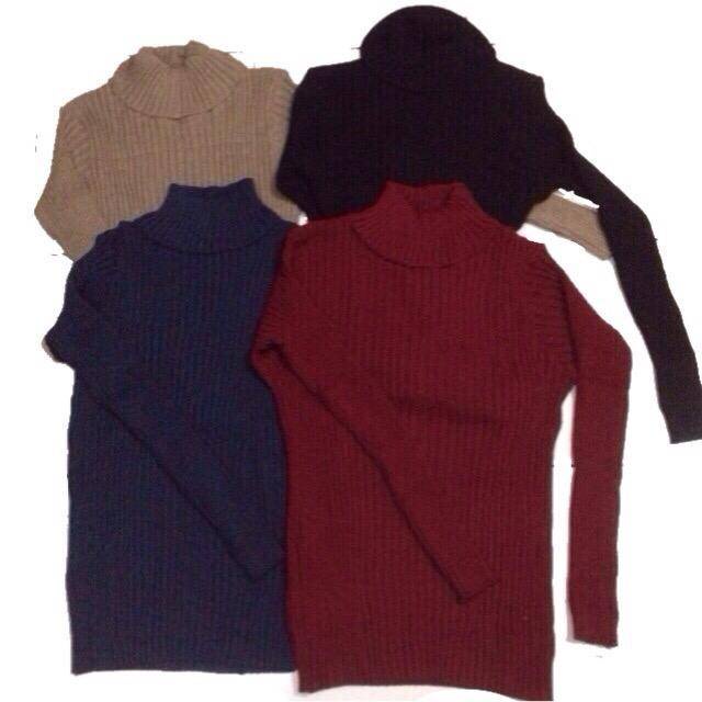 BEFAST - ZEC Switer Rajut Cakep / Ribbed Turtle Daisy Sweater Rajut / Sweater Rajut Leher Tinngi Terbaru / Sweater kekinian Polos