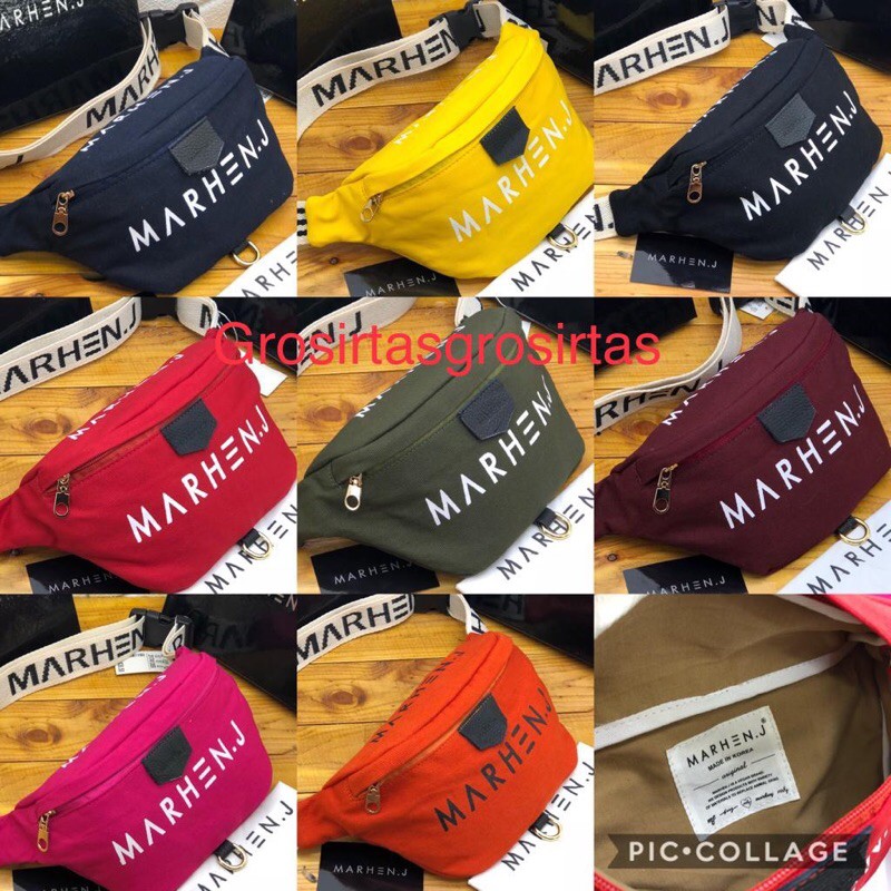 Tas waistbag canvas DN FREE BOX+SERTY+DUSBAG uk 27x14cm kode 9017