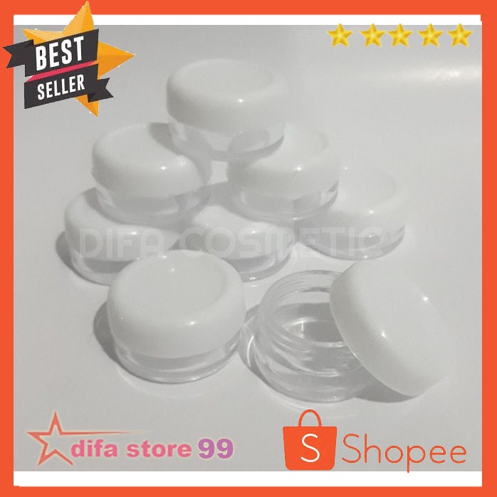POT 5 GR / POT SALEP 5 GRAM / POT CREAM 5 GR PUTIH NAT ( Paket isi 10 pcs )