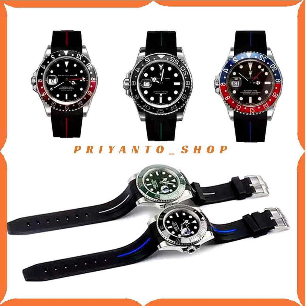 Tali jam Tangan Rubber Rolex Daytona GMT 20MM Strap Rolex Gmt 20MM