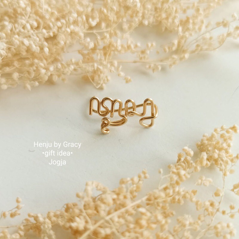 Anting Aksara Jawa Tresna Earclimber Tresna Shopee Indonesia