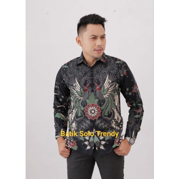 TRENDY 52 KEMEJA BATIK PANJANG SOLO KAIN HALUS MURAH