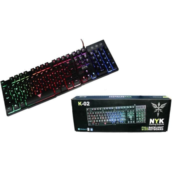 NYK K-02|K02 Sacred Keyboard GAMING Full Size Rainbow Back Light