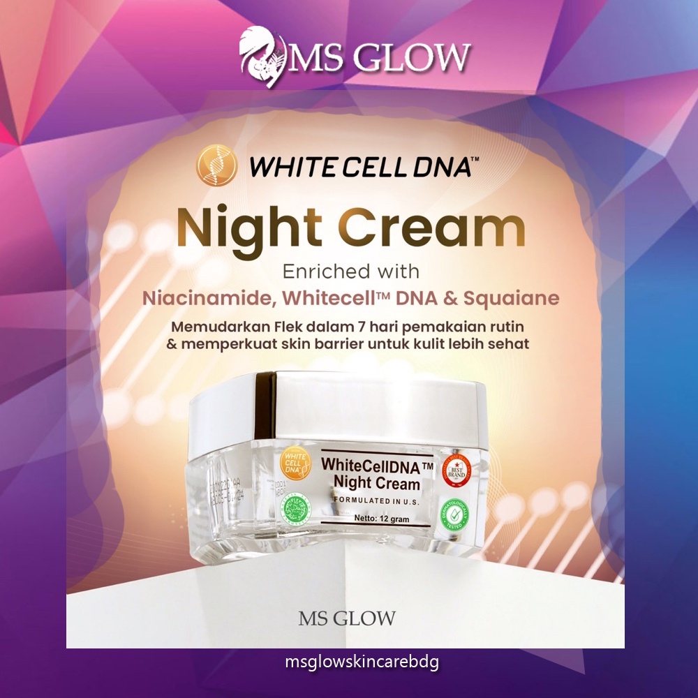 NIght Cream White Cell DNA Krim Malam MS Glow