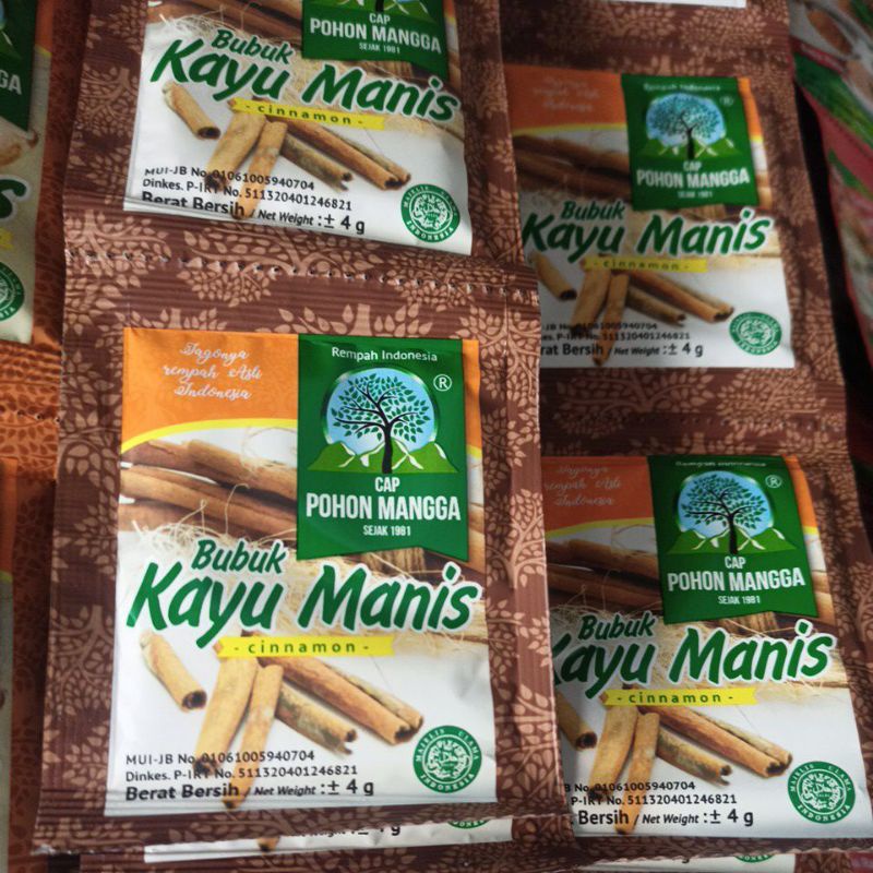 

bubuk kayu manis cap pohon mangga