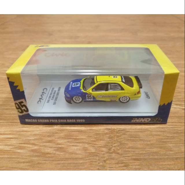 Diecast Miniatur Inno64 Inno Models Honda Civic Ferio EG9 Sedan Macau GP 1995 Spoon Sports