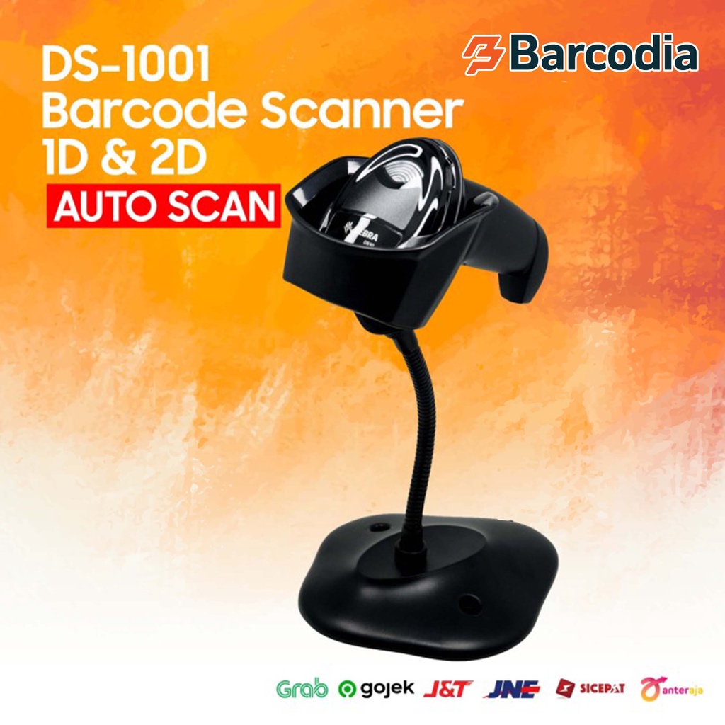 BARCODE SCANNER ZEBRA DS1001 AREA IMAGING 1D &amp; 2D AUTO SCAN USB