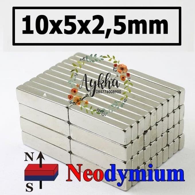 

Magnet Strong Neodymium Super Kuat Kotak 10mmx5mmx2.5mm 10x5x2.5 mm