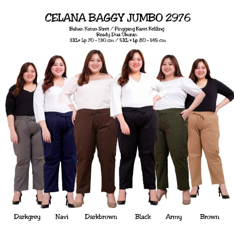 Celana Baggy Pant jumbo Street 2976, 3XL &amp; 5XL