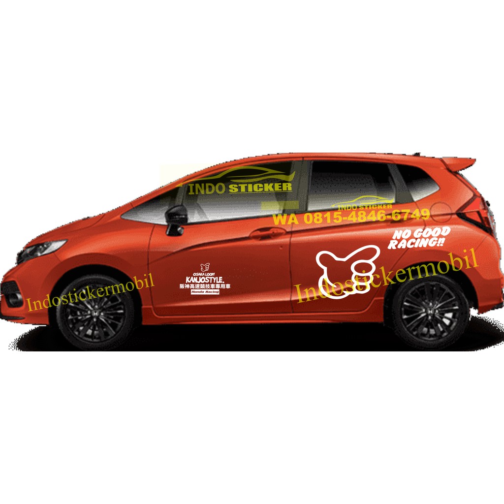 stiker sticker mobil honda racing sticker honda brio jazz honda civic sticker body no good racing