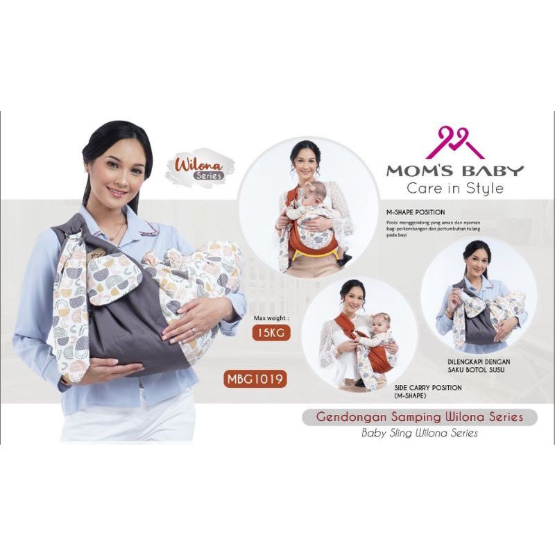 Moms Baby Gendongan Bayi Samping Wilona Series MBG1019