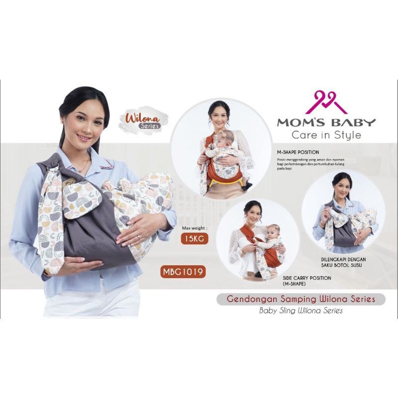 Moms Baby Gendongan Bayi Samping Wilona Series MBG1019