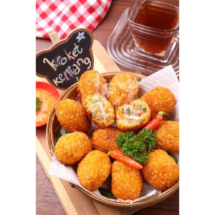 

kroket kentang frozen isi 9/pck + sambel cocol