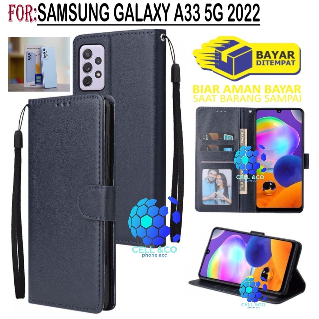 NEW SAMSUNG GALAXY A33 5G 2022 CASE FLIP LEATHER WALLET PREMIUM FLIP CASE BUKA TUTUP KESING HP CASING FLIP CASE WALLET SAMSUNG A33 5G TERBARU