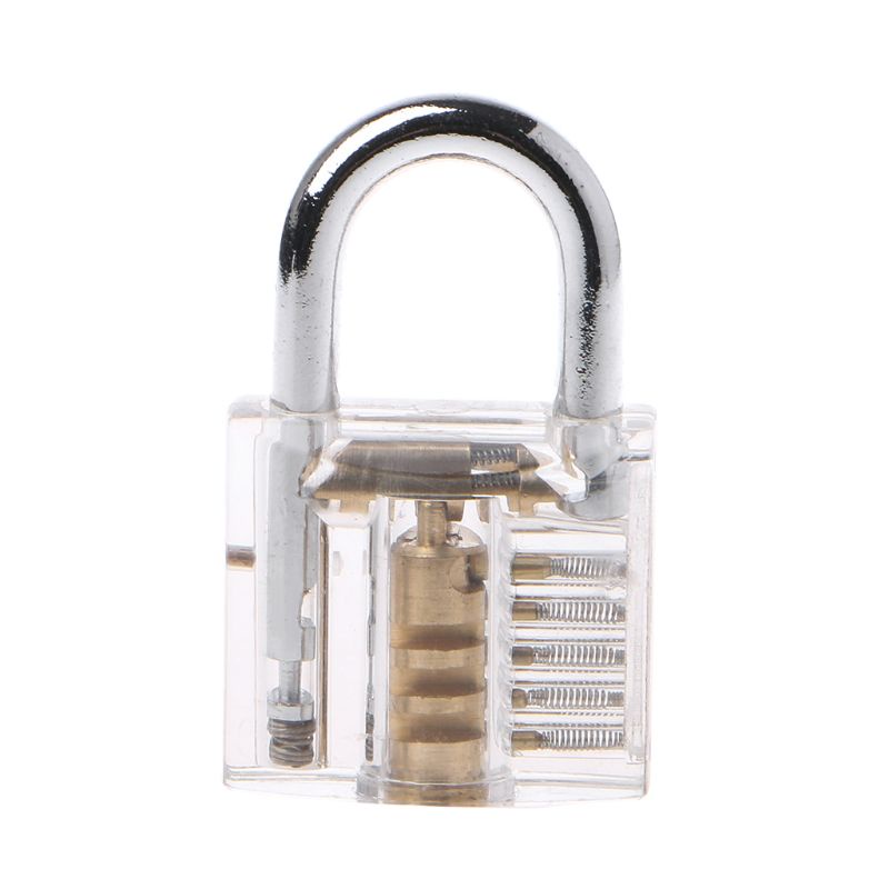 Gro Removable Transparan VisiblePick Cutaway Practice Lock Repeaed Assembly Gembok