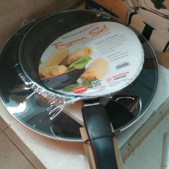 Frypan Set 2 Pcs 18cm Dan 23cm  Wajan Fry Pan Murah