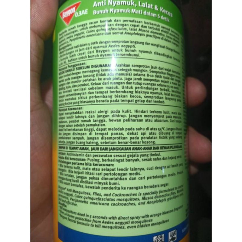 BAYGON OBAT NYAMUK SEMPROT 200 ml