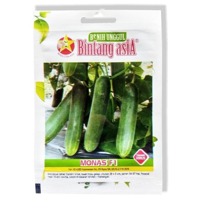 Benih MONAS F1 Buah Mentimun Benih Mentimun Lalap Mini Pack - 80 Biji