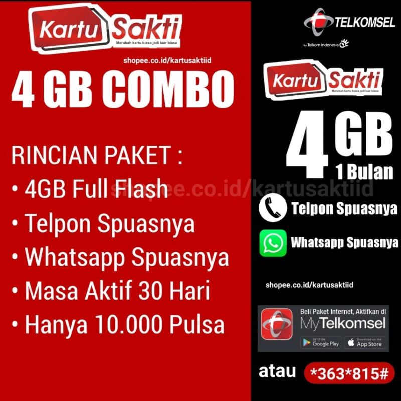 Kartu Sakti Telkomsel Simpati 13 ribu Unlimited WA Sepuas nya