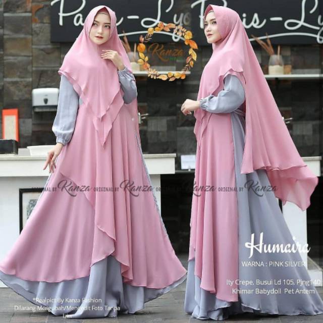 Ns FC Najibah Gamis Syari Putih Benhur Abu Toska Navy Maroon Hujan Muslim Modis