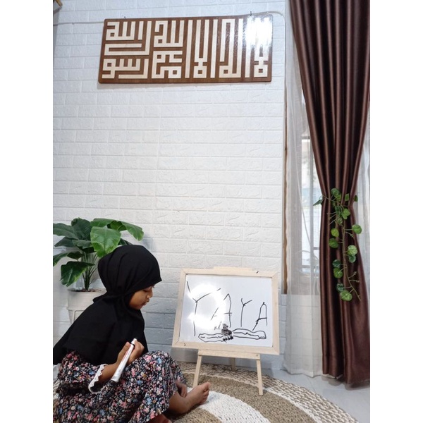 

Papan Tulis Kayu Bonus Spidol dan Penghapus