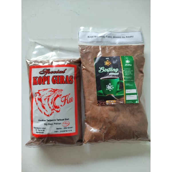 

Paket Kopi Macan & Bintang / Kopi hitam / kopi warkop / kopi robusta / kopi murni / Black Coffe