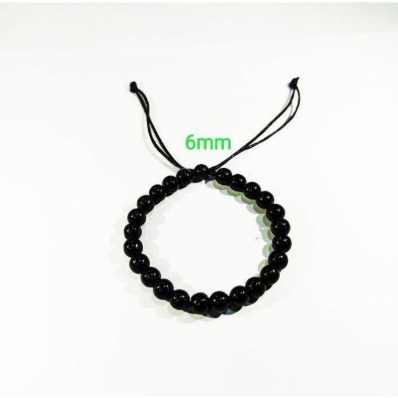 Gelang Kesehatan Black Jade Bulat Hitam/Anti Karat/Gelang pria Wanita/New Arrival/COD/AGAM AKSESORIS