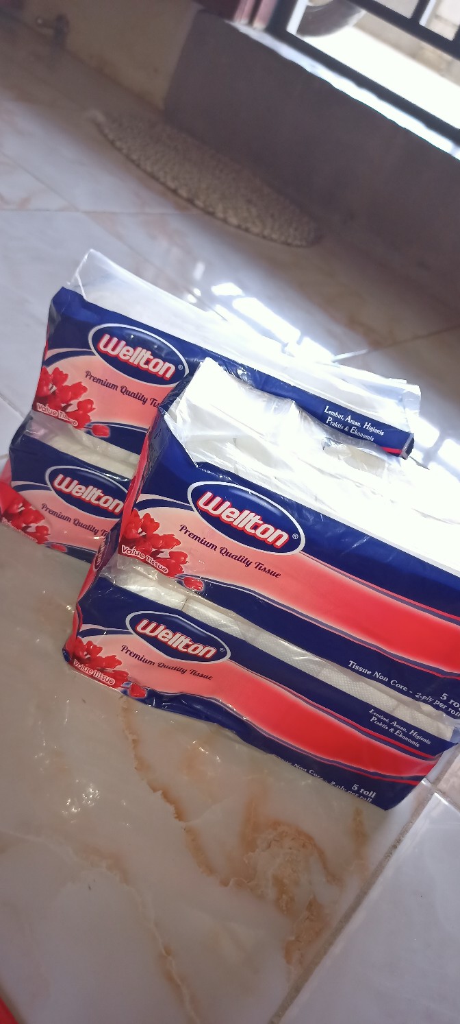 Tissue Gulung Welton Isi 5 - Tissue Toilet - Tissue Roll Tanpa Tulang