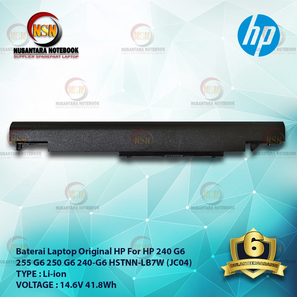 Baterai ORIGINAL HP JC04 240 G6 255 G6 250 G6 240-G6 Batre HSTNN-LB7W