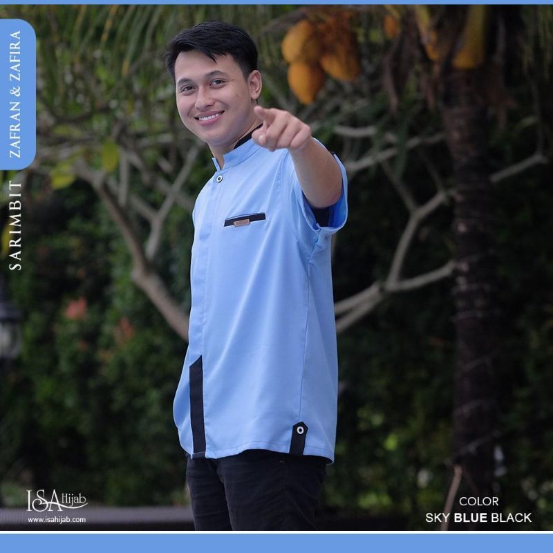 zafran zafira by Isa hijab warna sky blue