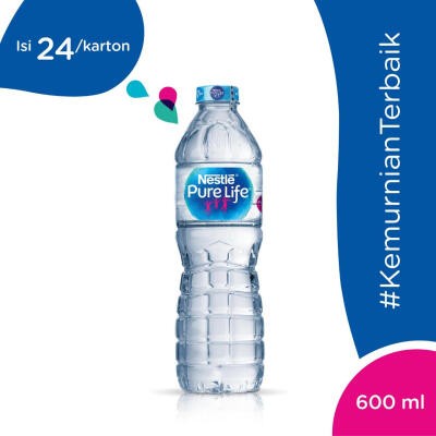 Nestle Air Mineral 600 ml 1 Dus isi 24 Botol