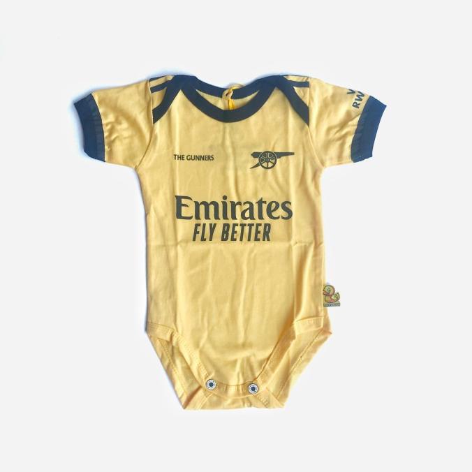 Baju Kaos Bola Bayi Anak Perempuan Laki Lucu I Arsenal Away