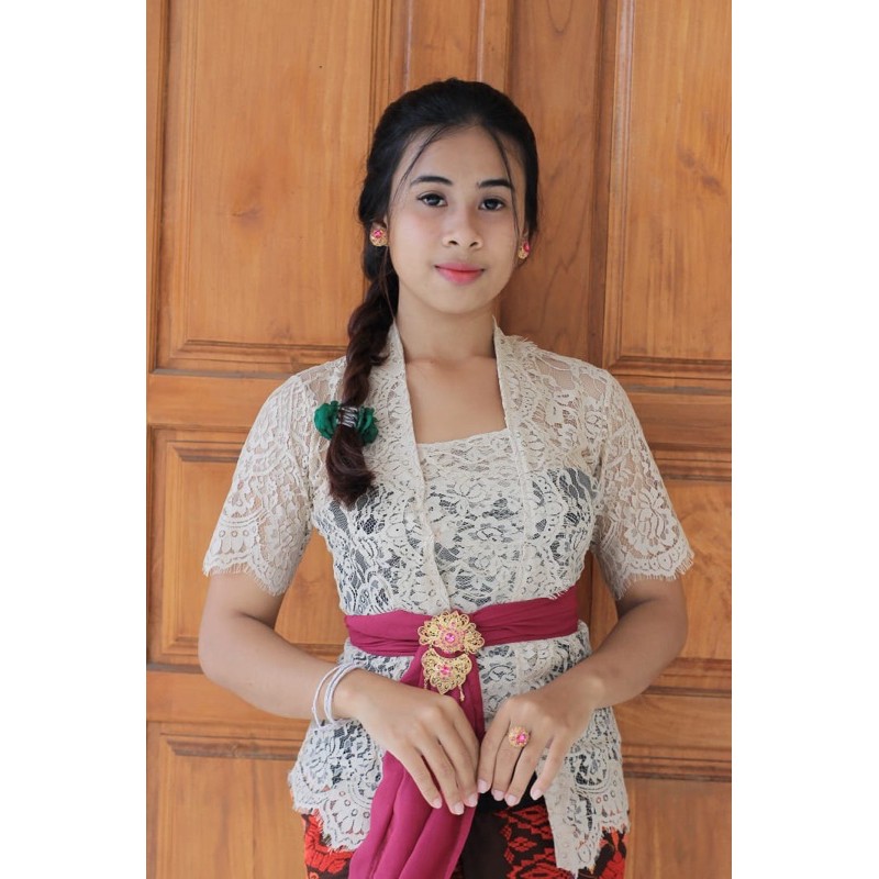 kebaya bali brokat semiperancis lengan pendek / kebaya brokat / kebaya / kebaya bali / brokat