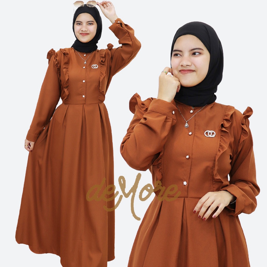 GAMIS POLOS WANITA MUSLIM MELIA DRESS SHAKILA DEMORE