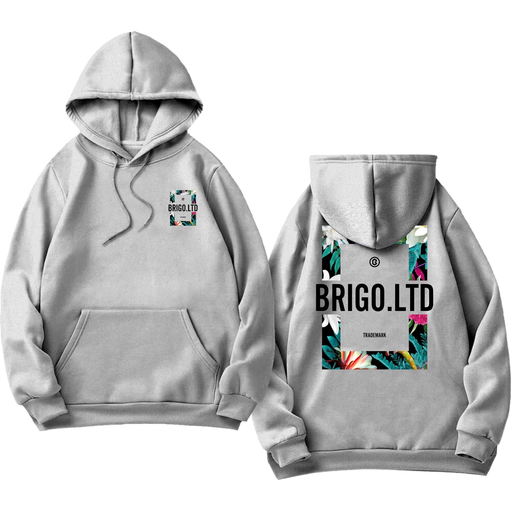 BRIGO Jumper Hoodie FLOWER II Sweater Hoodie BRIGO LOWER Sablon DTF Fleece Cotton M-XXL (Pria &amp; Wanita) Free stiker&amp;Gantungan Kunci
