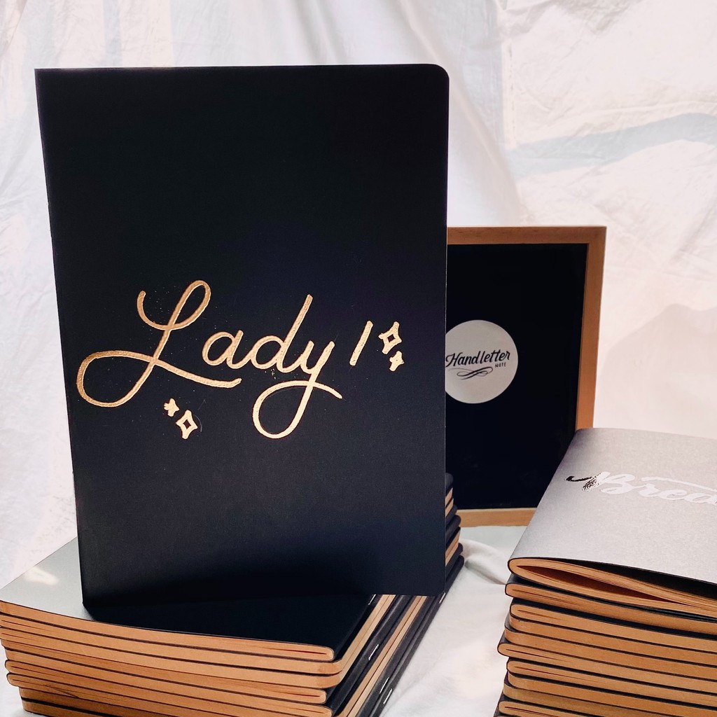 

Personalised A5 Black Notebook (Custom Handmade)