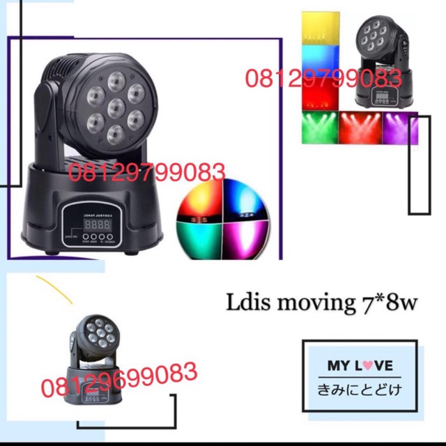 Lampu disco led moving led party disco putar otomatis