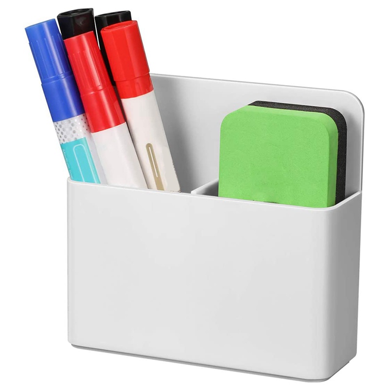 Magnetic Dry Erase Marker Holder, Pen and Eraser Holder for Whiteboard, Magnetic Pencil Cup Storage Organizer