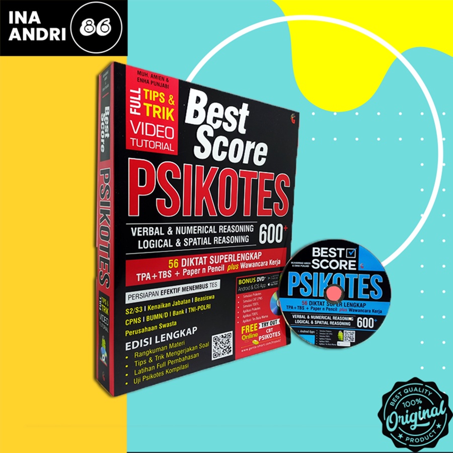 

BUKU TPA PSIKOTES BEST SCORE PSIKOTES 600+