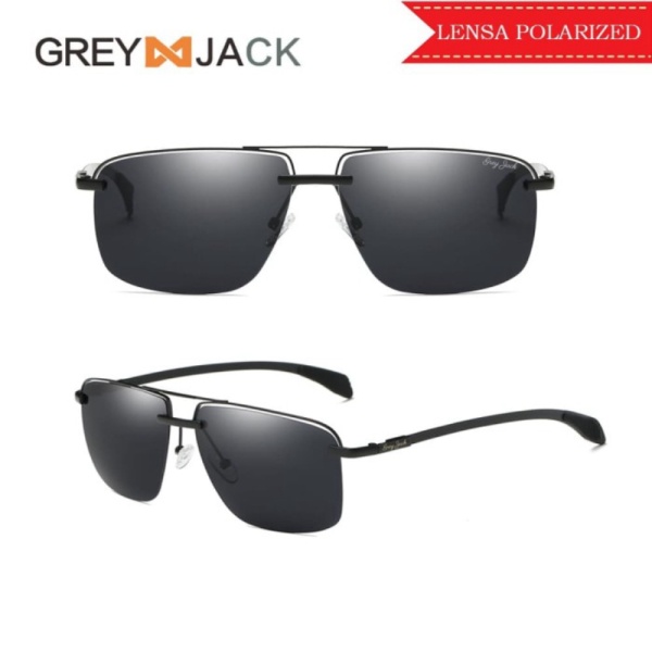 Jual Grey Jack Kacamata hitam pria sunglasses polarized anti uv 0923 - gold green Limited