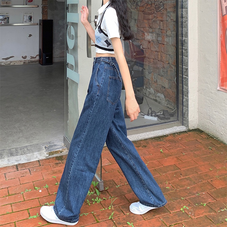 XIAOZHAINV Korean Style High Waist Celana Jeans Wanita 3011