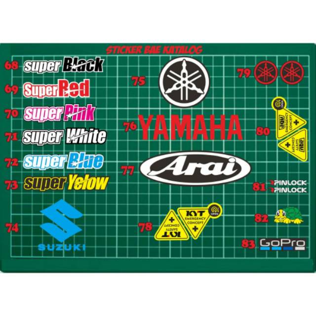 STIKER HELM STIKER CUTTING MOTOR