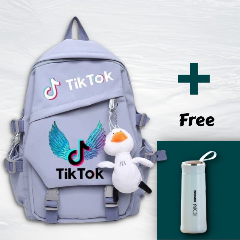 TIKTOK TAS RANSEL ANAK PERMPUAN TIKTOK TAS SEKOLAH ANAK TK SD SMP SMA COWOK TAS NGAJI LES MURAH